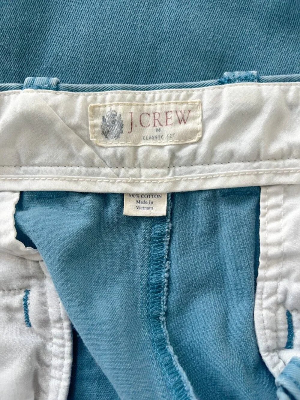 J.Crew Classic-Fit Cotton Chino Pants 33x30 Teal Blue